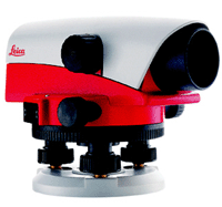Red and white Leica Levels NA720, NA724, NA728 and NA730
