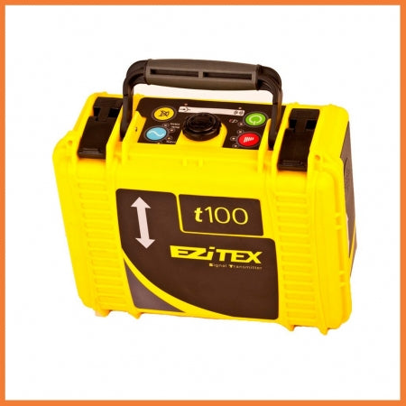 Yellow GeoMax Signal Transmitter EZiTEX t100 used for tracing cables and pipes