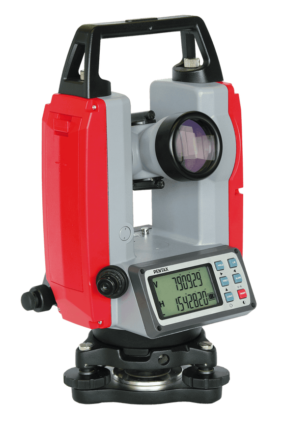 Red and Grey Pentax ETH-510 Digital Laser Theodolite for levelling