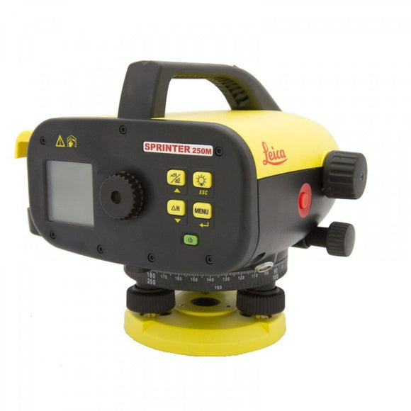 Black and Yellow Leica Sprinter 250M used to increase workflow and reduce jobsite errors