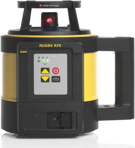 Black and Yellow Leica Rugby 820 with its self-levelling rotary laser