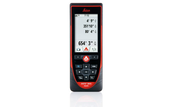 Red and black DISTO D810 Touch with a touch screen interface