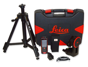 Black and red Leica DISTO D510 Package with tripod adapter and the Leica TRI-70 tripod
