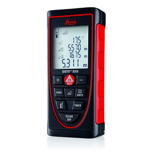 Red and black Leica DISTO X310 receiver with bluetooth connection 